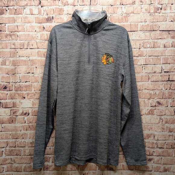 NHL Blackhawks Men's Pullover 1/4 Zip Size Small - Picture 1 of 13